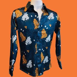 Funky 70s Multi Color Long Sleeve Disco Shirt